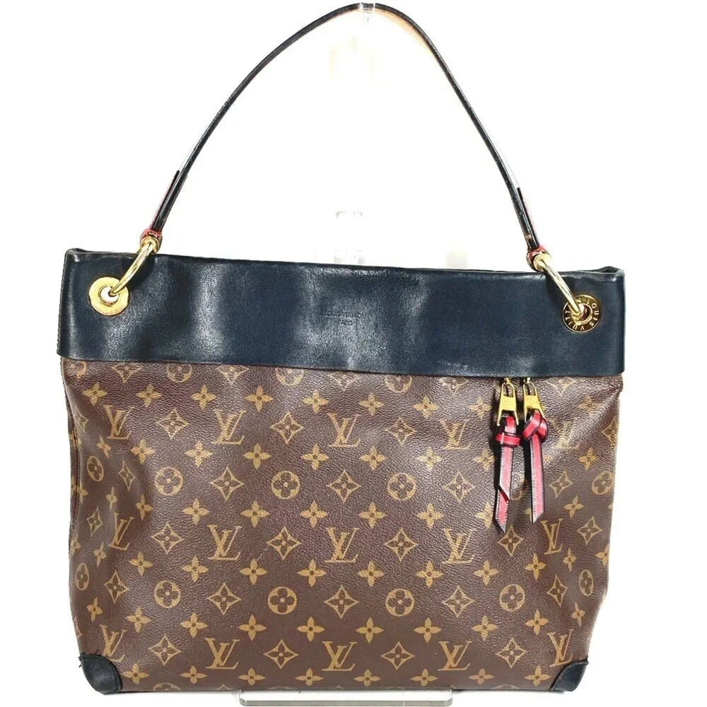 LOUIS VUITTON Black Monogram Canvas Shoulder Bag